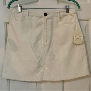 Altar’d State White Corduroy Holiday Winter Skirt